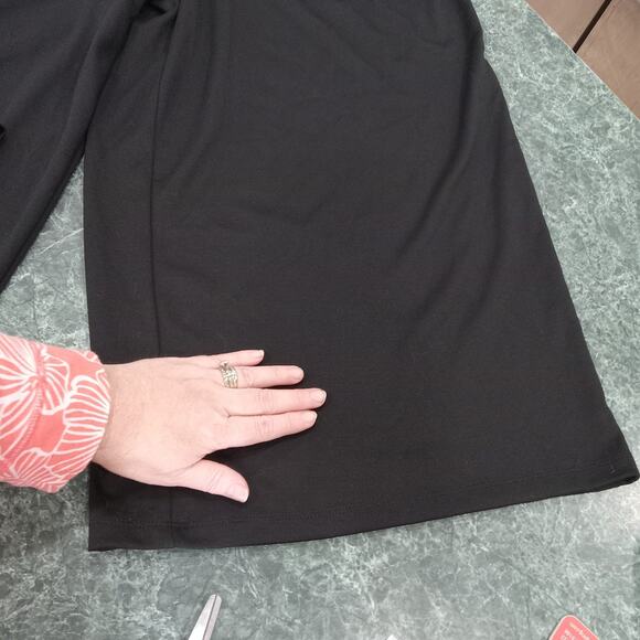 Liz Claiborne Plus Size 2x Super Wide Leg Casual Elastic Waist Cropped Pants - Picture 3 of 9